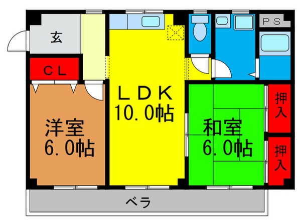 ハピネス２０００の物件間取画像